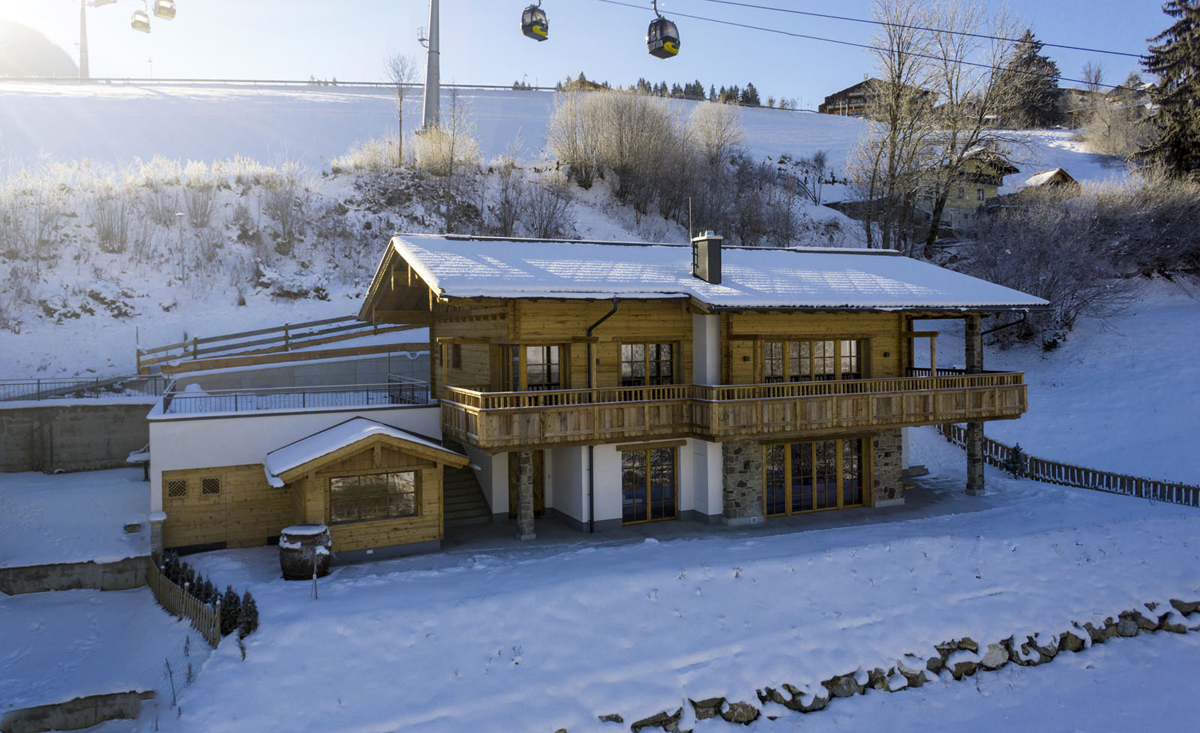 Chalet an der Piste und Chalets direkt an der Skipiste.